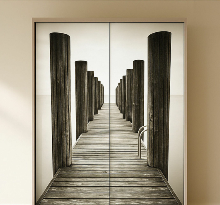 Carta adesiva per mobili ponte di legno - TenStickers