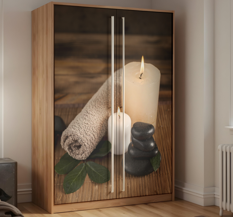 Carta adesiva per mobili scena serena del bagno - TenStickers