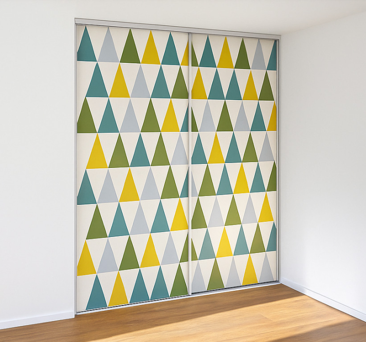 Carta adesiva per mobili triangoli minimalisti - TenStickers