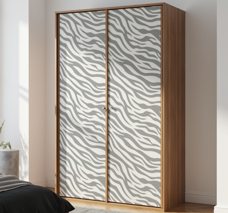 Carta adesiva per mobili zebra grigia - TenStickers