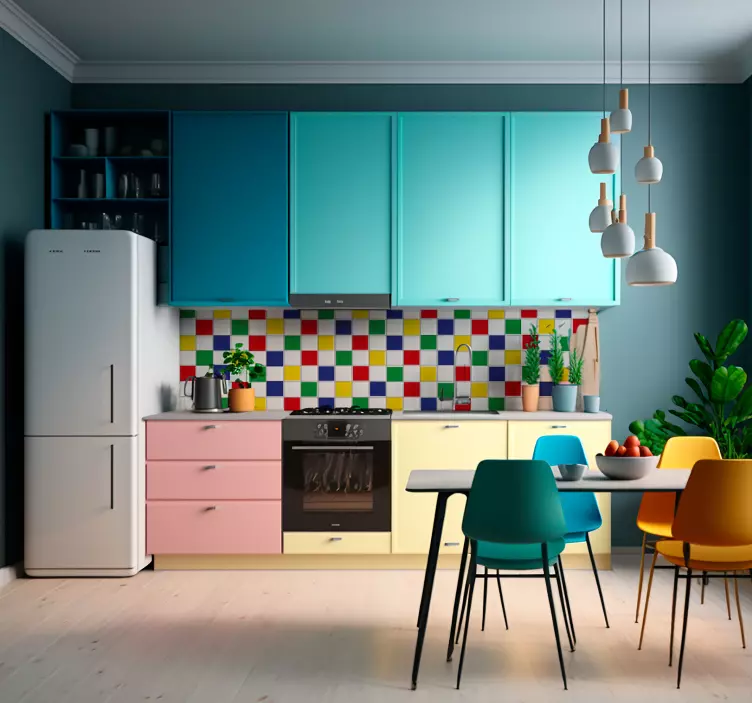 Carta adesiva piastrelle colorate - TenStickers