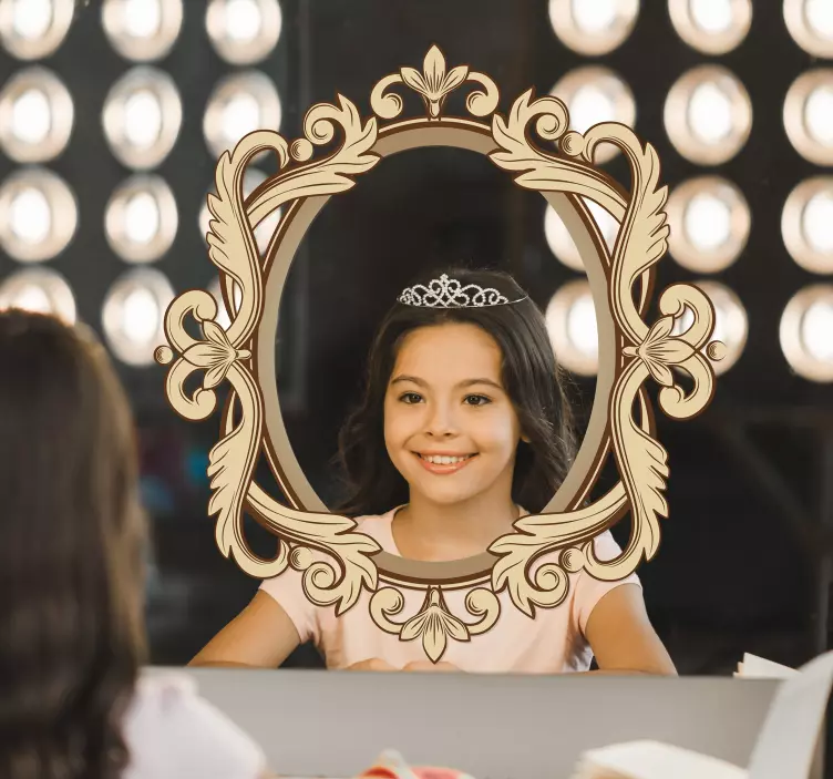 Splendida cornice adesiva per specchio ovale - TenStickers