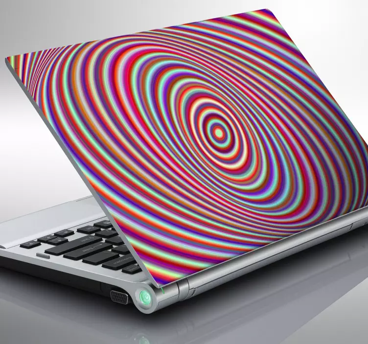 Cover adesiva a spirale caleidoscopica per pc - TenStickers