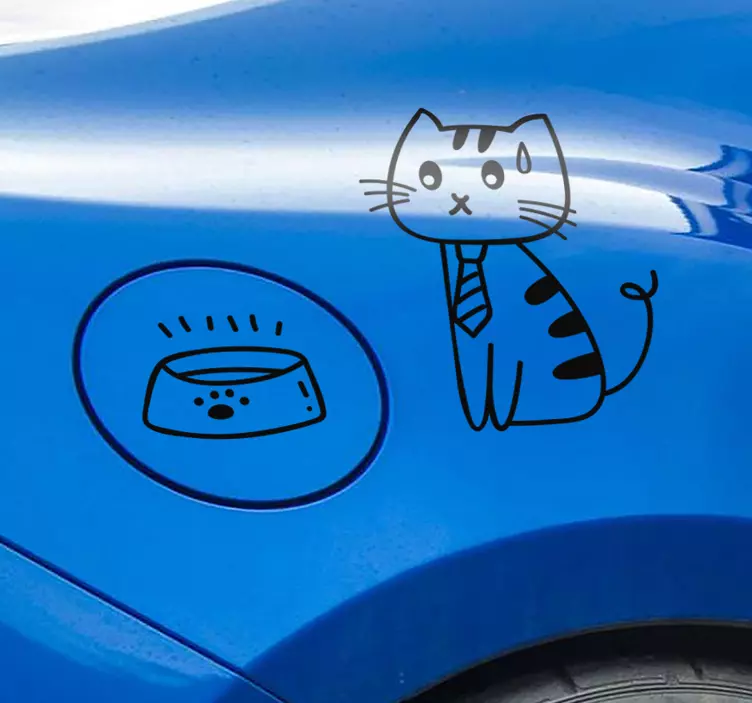 Adesivo per auto con gattino - TenStickers