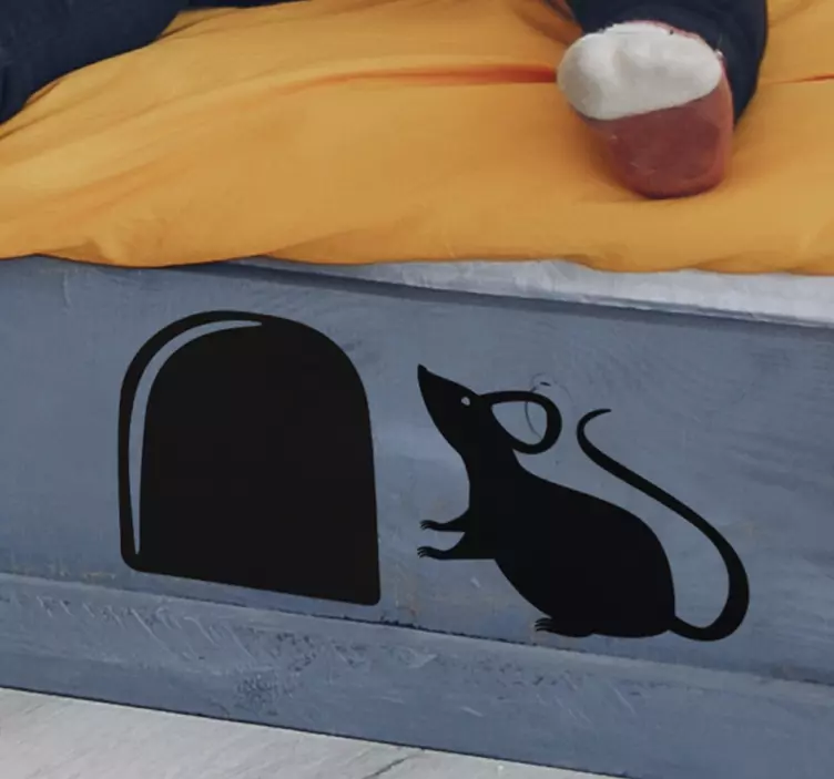 sticker animale topo presa - TenStickers