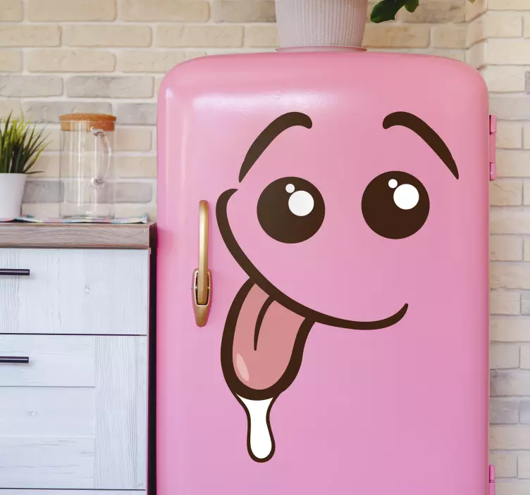 Simpatico adesivo in vinile per frigo delizioso - TenStickers