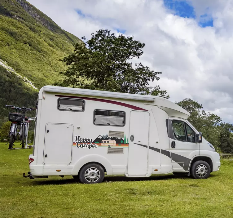 Adesivo camper con design monocolore - TenStickers