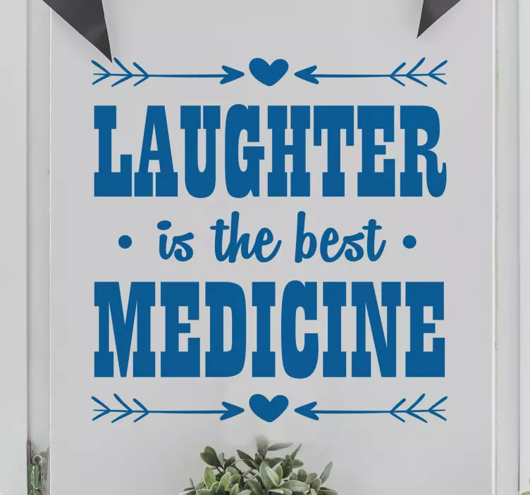 Frase adesiva Laughter best medicine - TenStickers