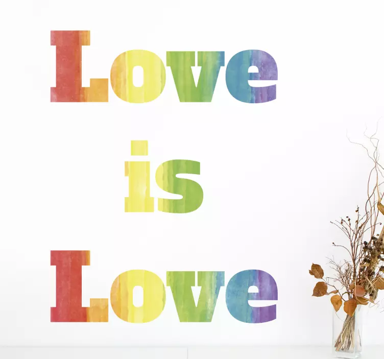 Frase adesiva Love is Love - TenStickers