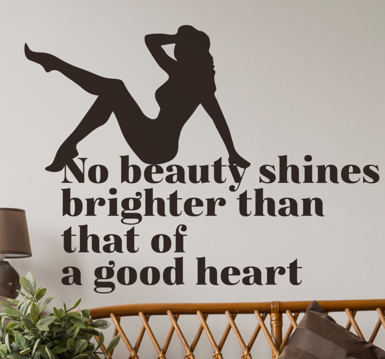 Frase adesiva No beauty shines - TenStickers