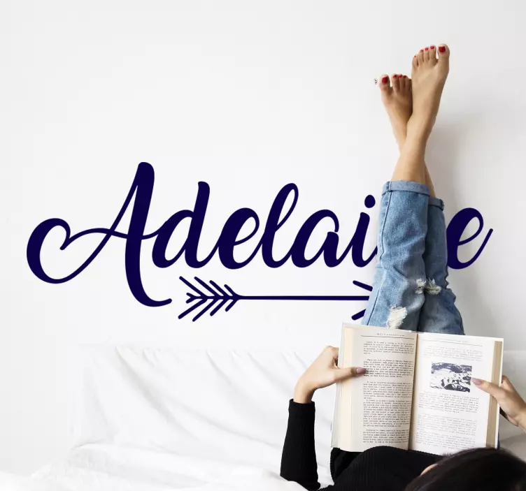 Adesivo murale freccia con nome bambini testo - TenStickers