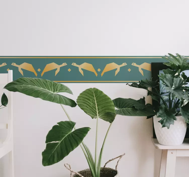 Greca adesiva elegante motivo a uccello - TenStickers