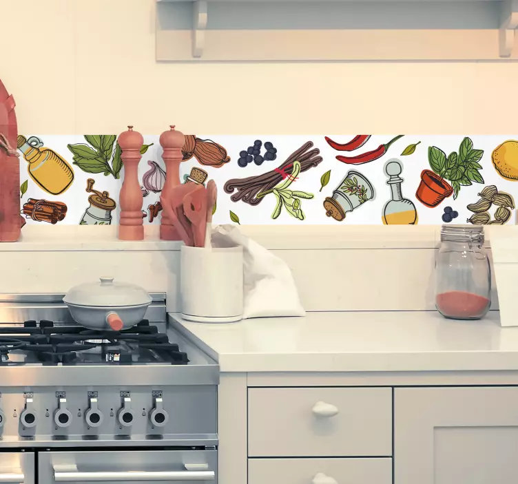 Adesivo cucina stile rustico - TenStickers