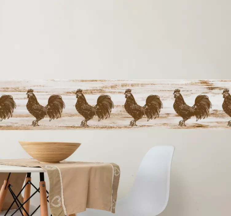 Greca adesiva modello di gallo chic - TenStickers