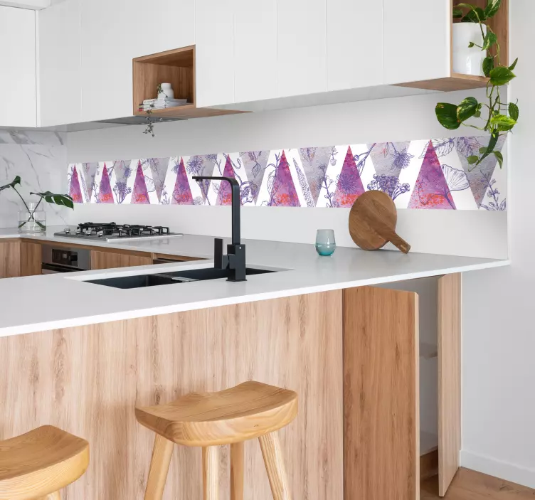 Greca adesiva per pareti digital lavender - TenStickers