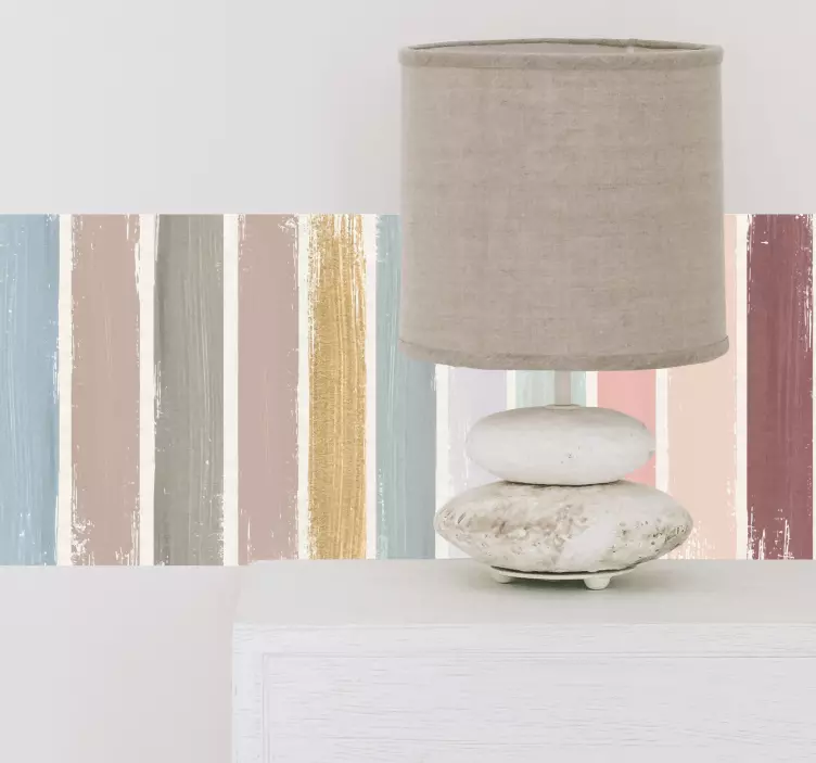 Greca adesiva Pennellate di vernice tono terra - TenStickers