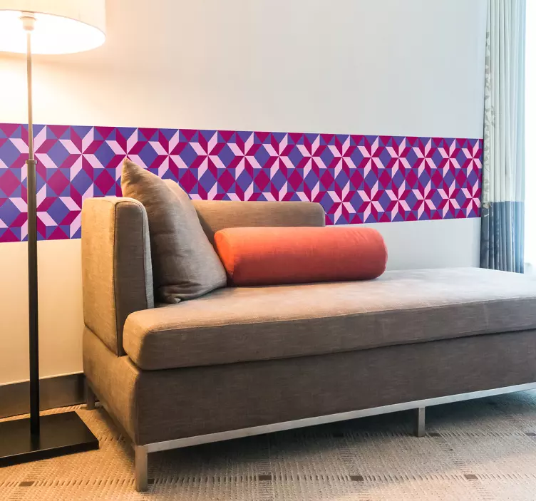 Greca adesiva piastrelle geometiche colorate - TenStickers