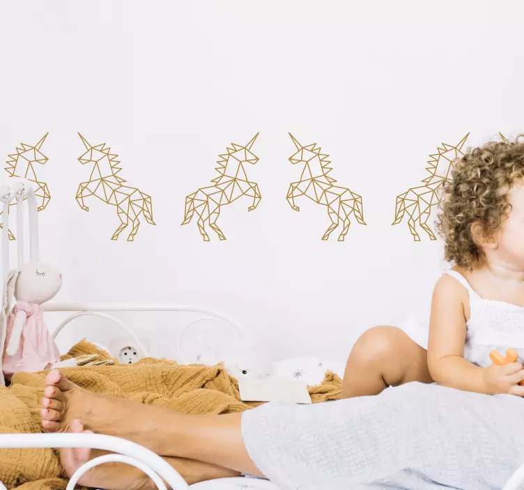 Greca adesiva unicorno geometrico - TenStickers