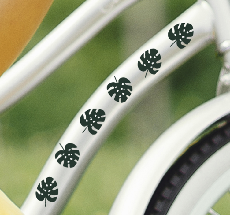 Kit adesivi per bici Monstera lascia - TenStickers