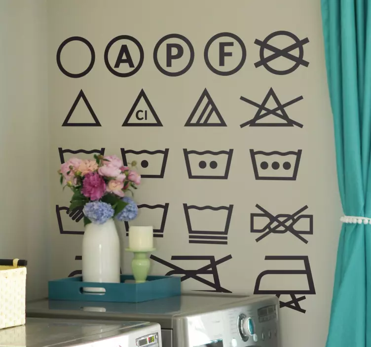 Kit stickers loghi icone lavatrice - TenStickers