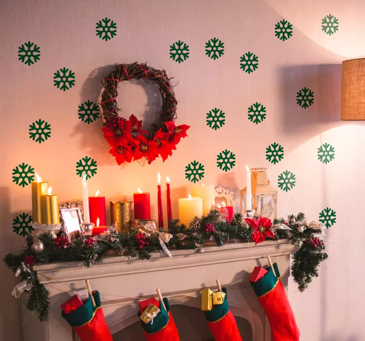 Lamina di adesivi fiocchi di neve - TenStickers