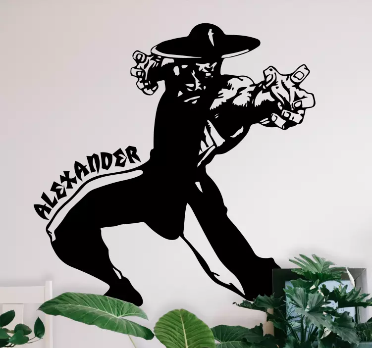 Adesivo murale rugby action figure dinamica - TenStickers