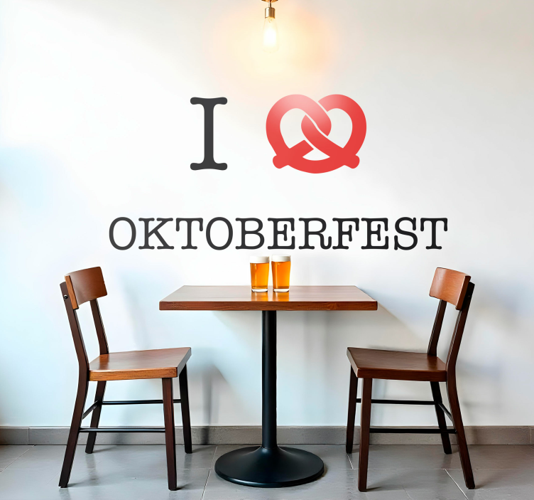 Adesivo murale rugby adoro il testo dell'oktoberfest - TenStickers
