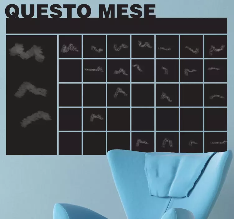 Lavagna adesiva agenda mese - TenStickers