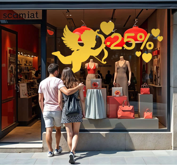 Adesivo San Valentino cherubino sconto - TenStickers