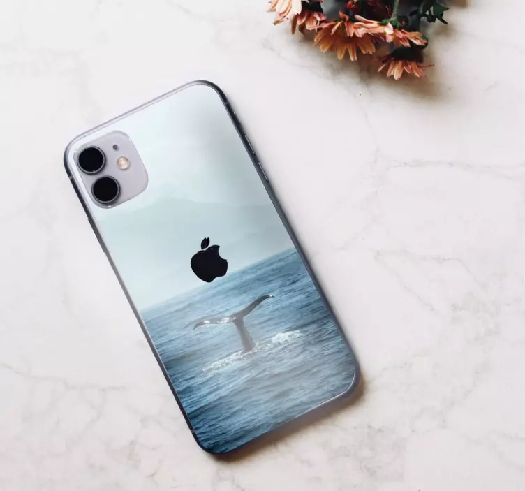 Adesivo murale rugby coda di balena che schizza - TenStickers