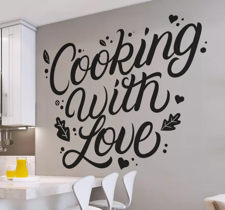 Adesivo murale rugby cucinare con amore - TenStickers