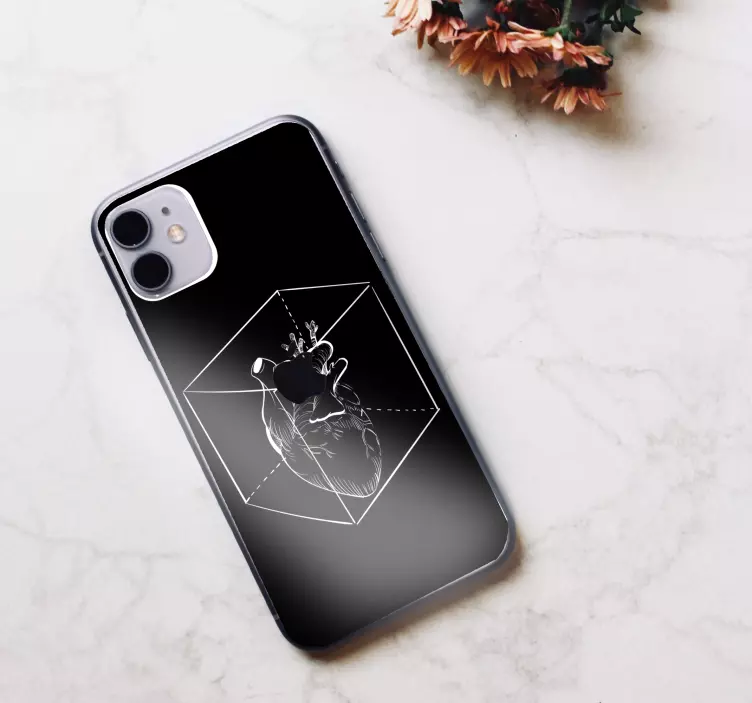 Adesivo murale rugby cuore nella scatola - TenStickers