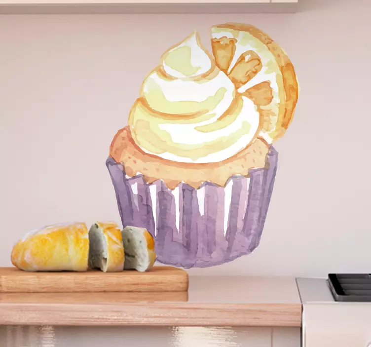 Adesivo murale rugby delizia di cupcake al limone - TenStickers