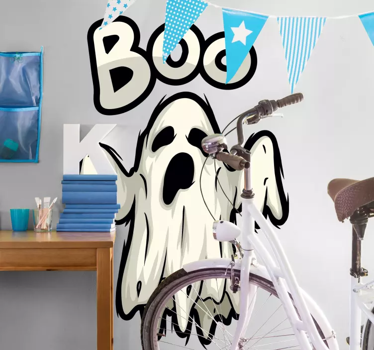 Adesivo Halloween buh figura fantasma - TenStickers