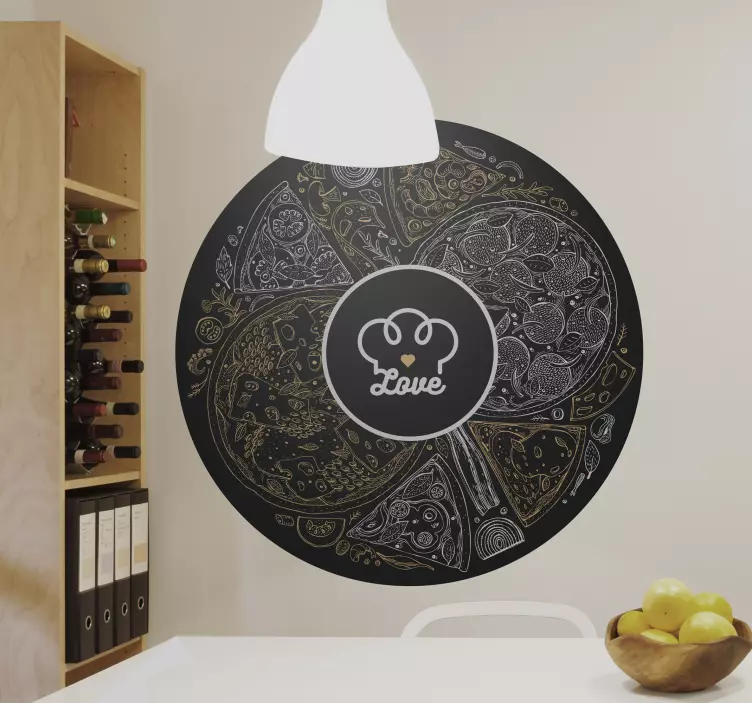 Adesivo murale rugby illustrazione dell'amore culinario - TenStickers