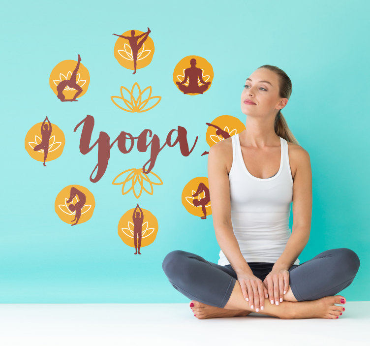 Adesivo moda ispirazione per lo stile di vita yoga - TenStickers