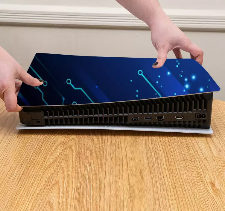 Adesivo Ps5 schema del circuito blu - TenStickers