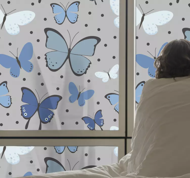 Adesivo murale rugby motivo a farfalla vibrante - TenStickers