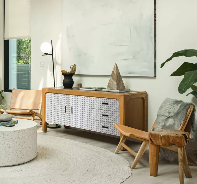 Carta adesiva per mobili motivo a trama intrecciata - TenStickers