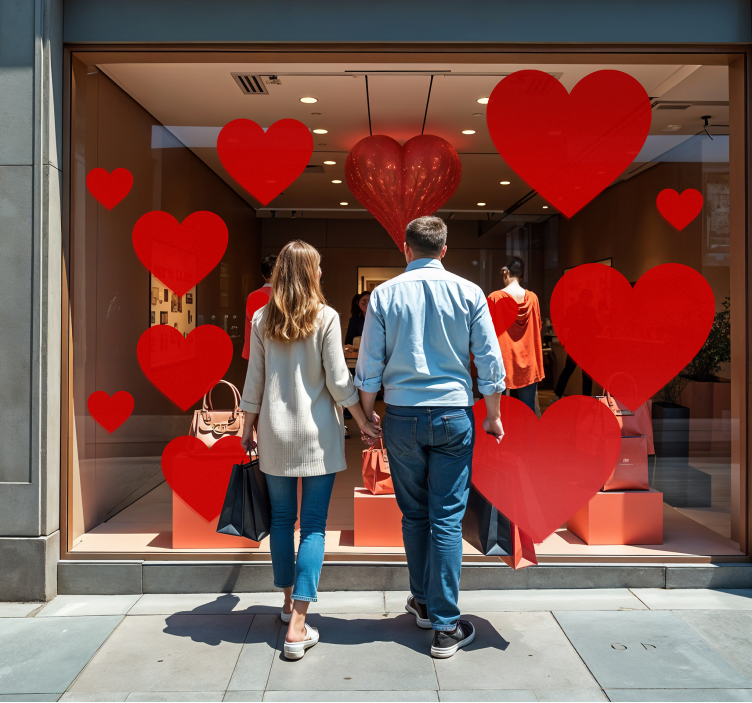 Adesivo San Valentino pacco cuore - TenStickers