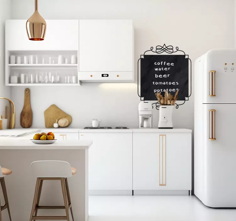 Lavagna adesiva quadrata retrò - TenStickers