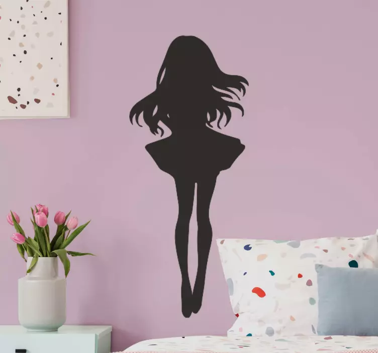 Adesivo silhouette sagoma di figura femminile - TenStickers