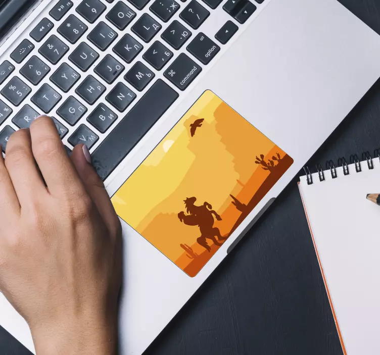 Adesivo murale rugby scena del deserto al tramonto - TenStickers