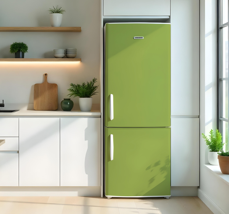 Adesivo frigo verde pieno - TenStickers