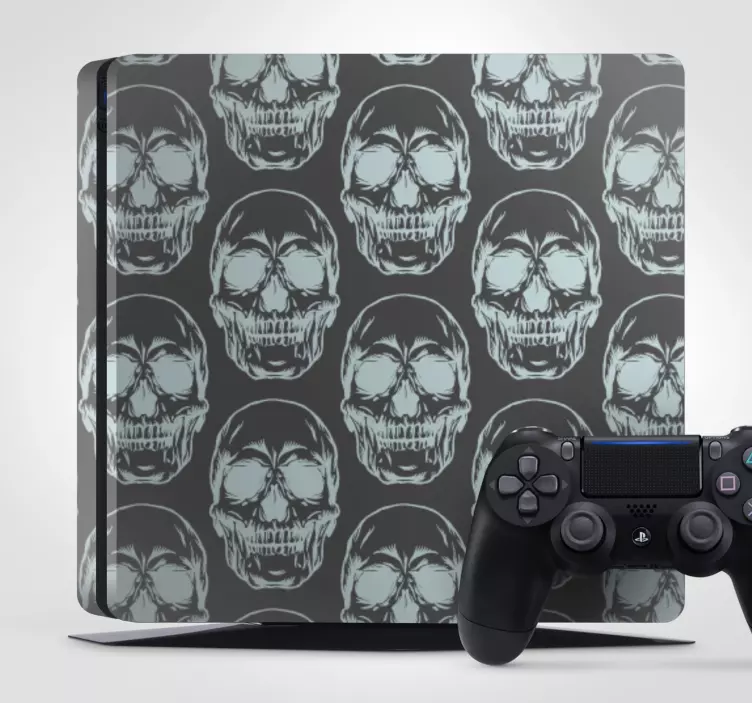 Adesivo Ps4 modello del cranio - TenStickers