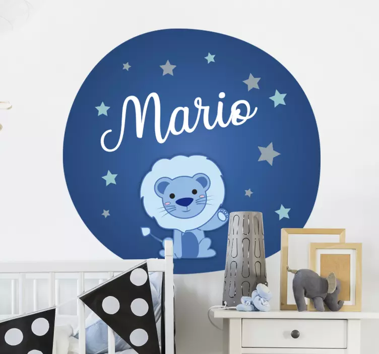 Adesivo illustrazione leone infantile - TenStickers
