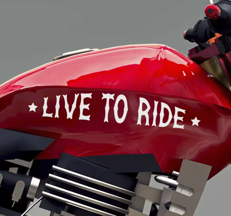 Live to ride sticker per motocicletta - TenStickers