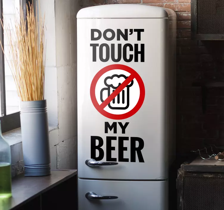 Non toccare la mia birra adesivo da frigo - TenStickers