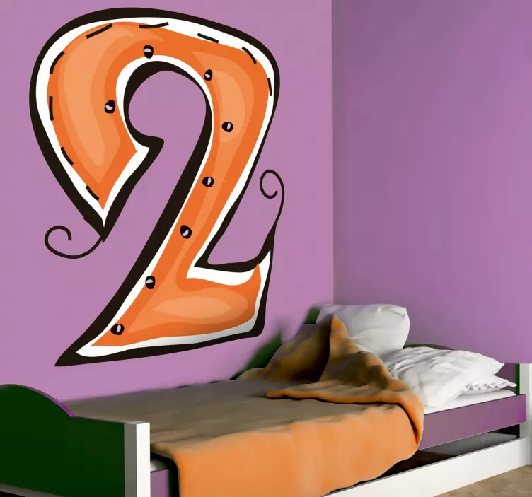 Numeri adesivi bambini numero due - TenStickers