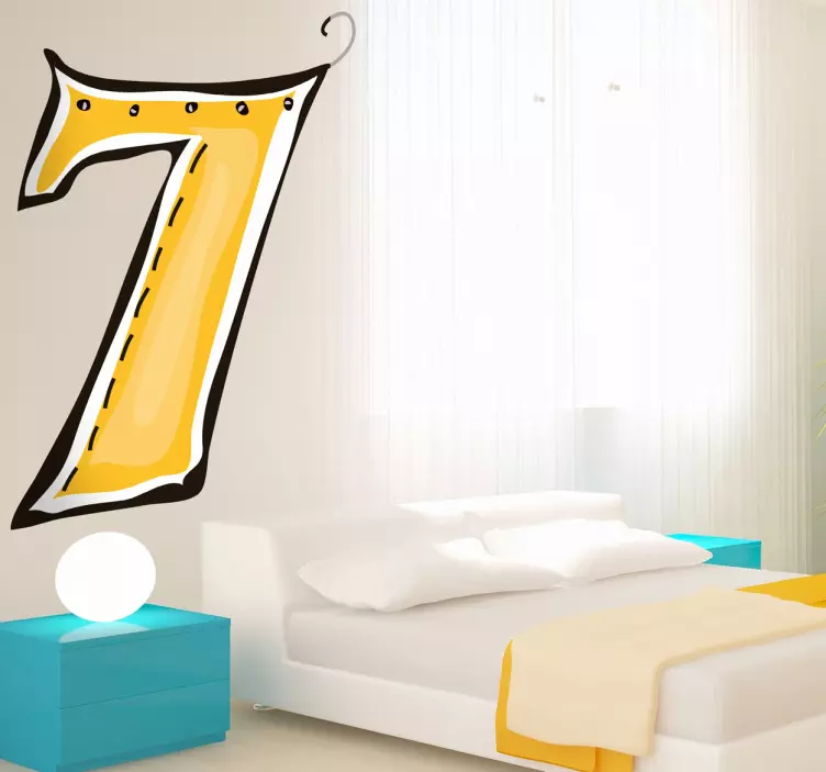 Numeri adesivi bambini sette - TenStickers